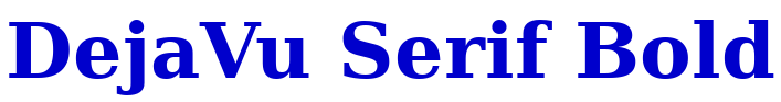 DejaVu Serif Bold Schriftart